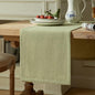 Burlap Style Farmhouse Table Runner, 14x90 Inches Light Sage Green | Thick by ZEEMARTONLINE