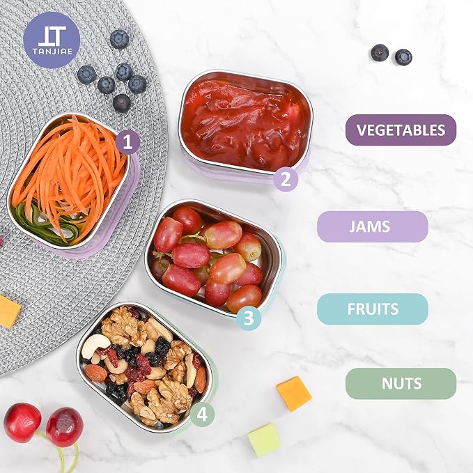 8oz Small Stainless Steel Snack Containers - Image 6