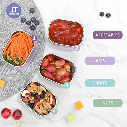 8oz Small Stainless Steel Snack Containers - Image 6