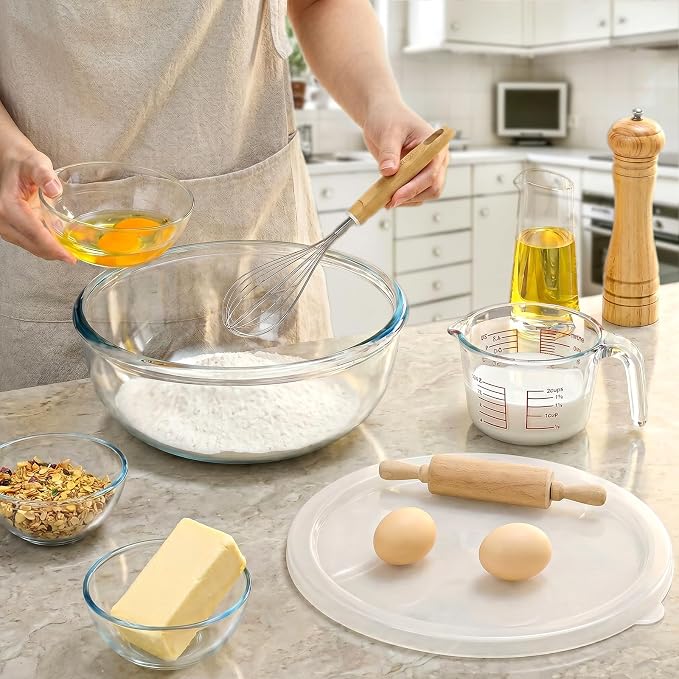 NUTRIUPS 6 QT Large Glass Mixing Bowl - Image 4