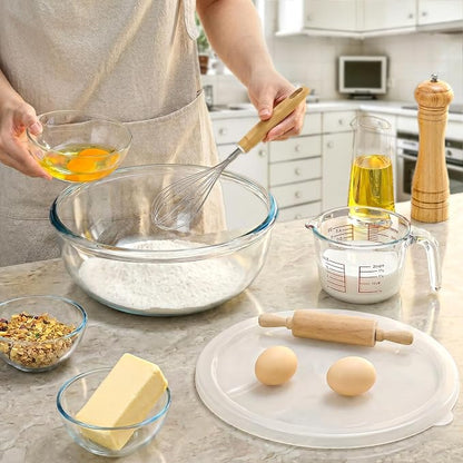 NUTRIUPS 6 QT Large Glass Mixing Bowl - Image 4