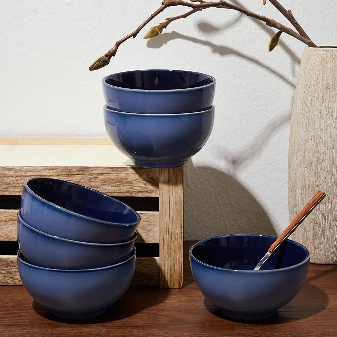 5.5" Cereal Bowls & Dessert Bowls Set of 6-22 Oz Small Bowls - Image 6