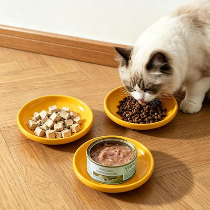 3 PCS Ceramic Cat Bowls, 5.5 in Pet Food Bowl Cat Dishes - Image 5