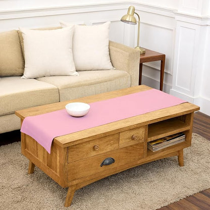 Solino Home 100% Pure Linen Table Runner Pink Lemonade, Fete 14 x 60 in | Table by SolinoHome