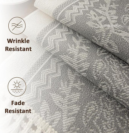 Farmhouse Boho Rustic Neutral Table Runner Decor - Image 3