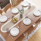 Encasa XO Dining Table Runner, Handmade Ribbed Cotton 12"x54" Beige & Off White by EncasaXO