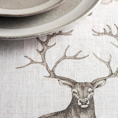 Maison d' Hermine Table Cloth Round Table 100% Cotton 69 Inches Fall Tablecloth Reusable Everyday Use for Thanksgiving Christmas Decorations Dining Farmhouse Party (Christmas Dew)