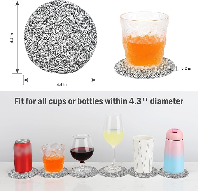ABenkle 8 Pcs Drink Coasters - Image 2