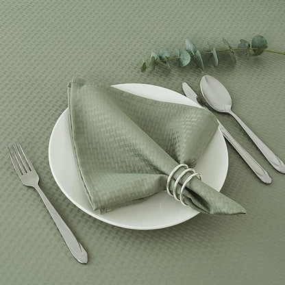 maxmill Cloth Napkins Weaved Texture Pattern Soft Comfortable and Luxury Serviette for Restaurant Family Dinners Weddings Parties and Banquets Set of 4 Pieces, 20 x 20 Inch Sage Green