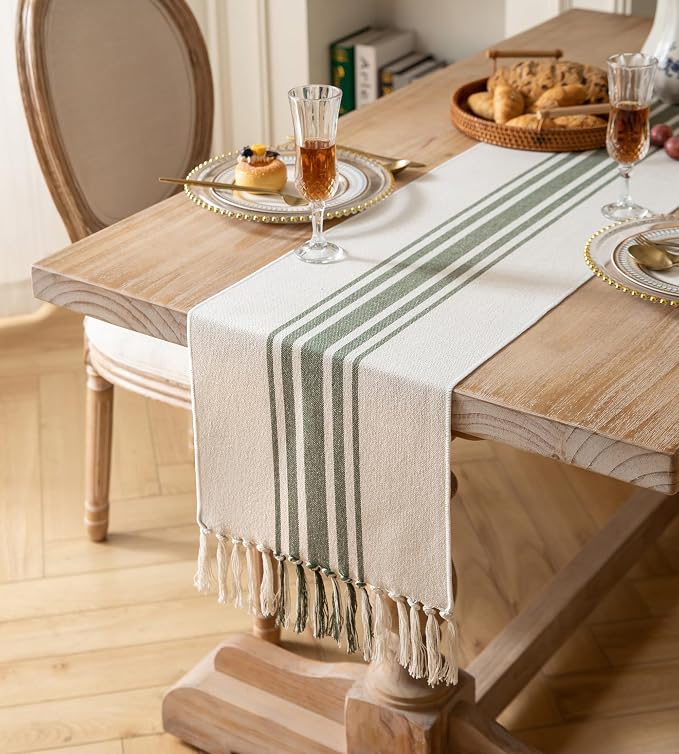 Boho Table Runner for Modern Farmhouse Decor, Dining Table décor 13 x 108 Inch - Image 2