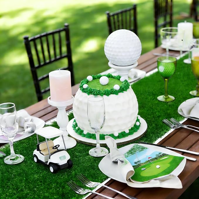 XLX TURF Green Artificial Grass Table Runner 12"x72" Golf Party Decorations | - Image 3