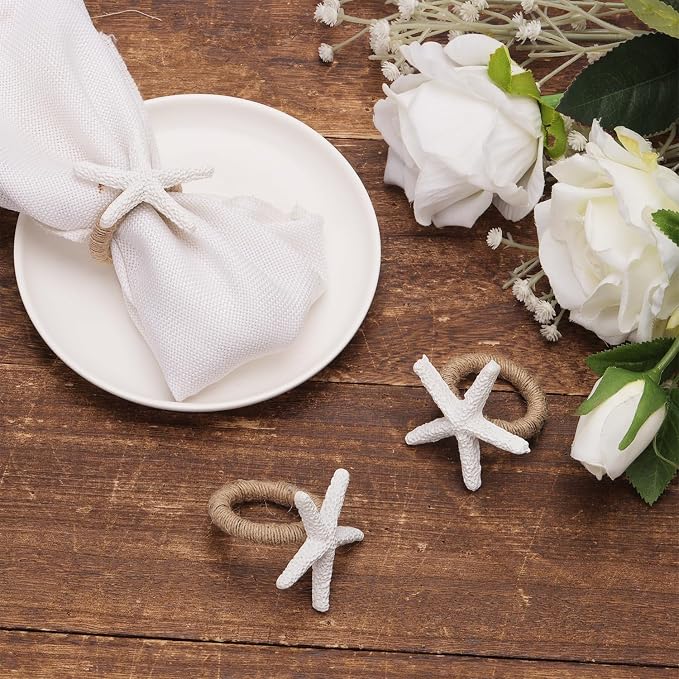 6pcs Starfish Napkin Rings - Image 5