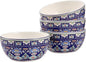 Bico Mandala Kaleidoscope Cereal Bowls Set of 4, 26 oz Deep Ceramic Soup Bowls by Bico