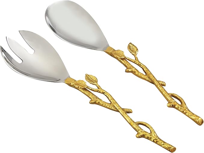Golden Vine Salad Server Set by Elegance