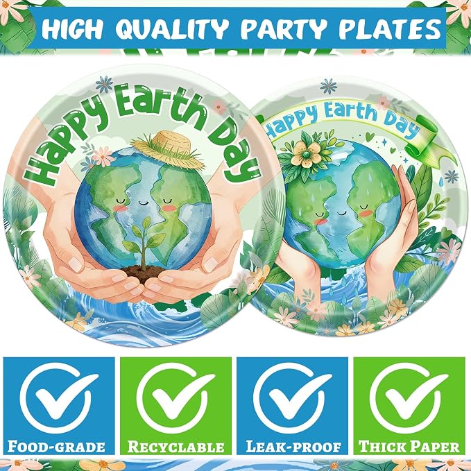 Rakuto Happy Earth Day Decorations, Environmental Protection Themed Decor - Image 3