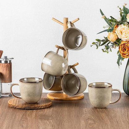AmorArc 12oz Coffee Mugs, Ceramic Coffee Mugs set of 6 - Image 7