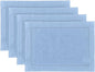 Solino Home Linen Cloth Placemats Set of 4-100% Pure Linen Hemstitch Cornflower Blue Placemats 14 x 19 Inch - Classic Hemstitch Table Place Mats for Spring, Easter