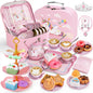 iAOVUEBY Tea Party Set for Little Girls, Kids Pretend Play Kitchen Toys by iAOVUEBY
