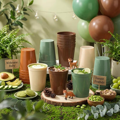 Yungyan 24 Pcs Woodland Baby Shower Decoration Woodland Forest Themed Reusable - Image 2