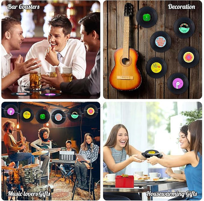 Retro Vinyl Record Coasters - Image 4
