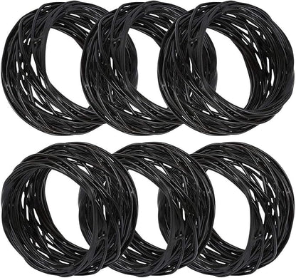 ITOS365 Handmade Round Mesh Black Napkin Rings Holder - Image 3