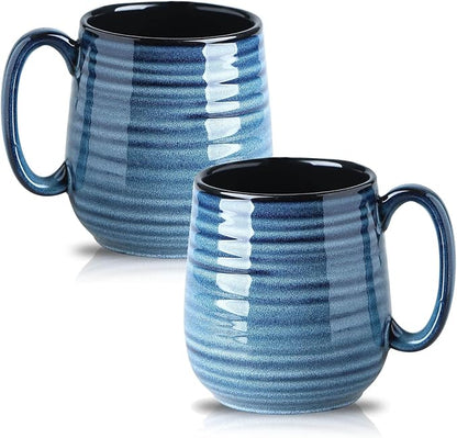 HASENSE Large Coffee Mugs Set of 2, Porcelain 20 oz Coffee Cups by Hasense