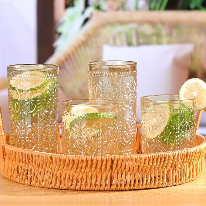 Darlion Amber Drinking Glasses, Vintage Glassware, 12oz Highball Glasses | - Image 4