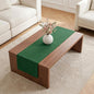 Solino Home 100% Pure Linen Table Runner Pine Green Woven, Fete 14 x 48 in | by SolinoHome