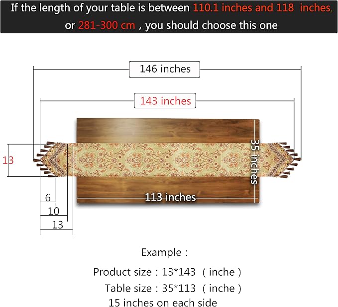 Luxury Velvet Gold Table Runner 143 Inches Long - Image 4