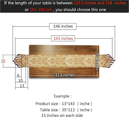 Luxury Velvet Gold Table Runner 143 Inches Long - Image 4