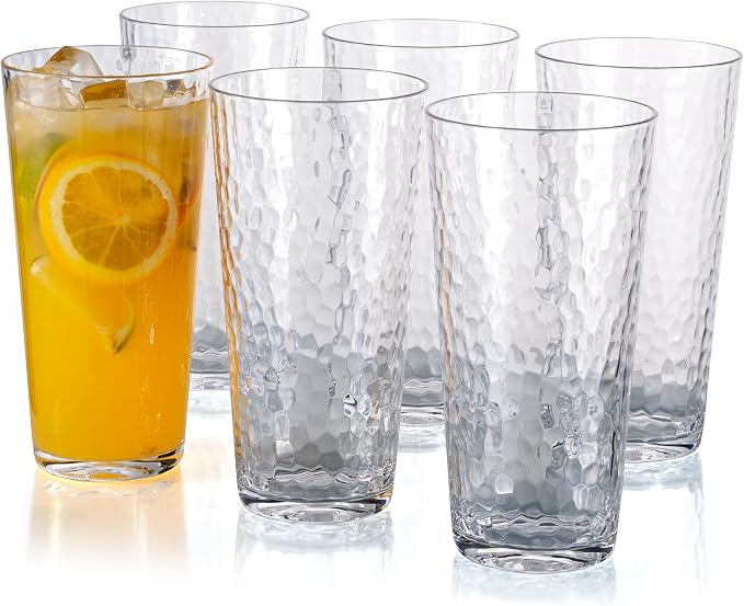 KX-WARE 26-ounce Acrylic Highball Glasses Plastic Tumbler Larger Drinking by KX-WARE