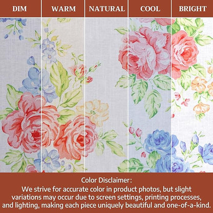 Maison d' Hermine Table Cloth Round Table 100% Cotton 69 Round Inches Tablecloth Reusable Decorative for Dining Room Farmhouse Home Valentines Day Decorations Spring Summer - Vintage Floral