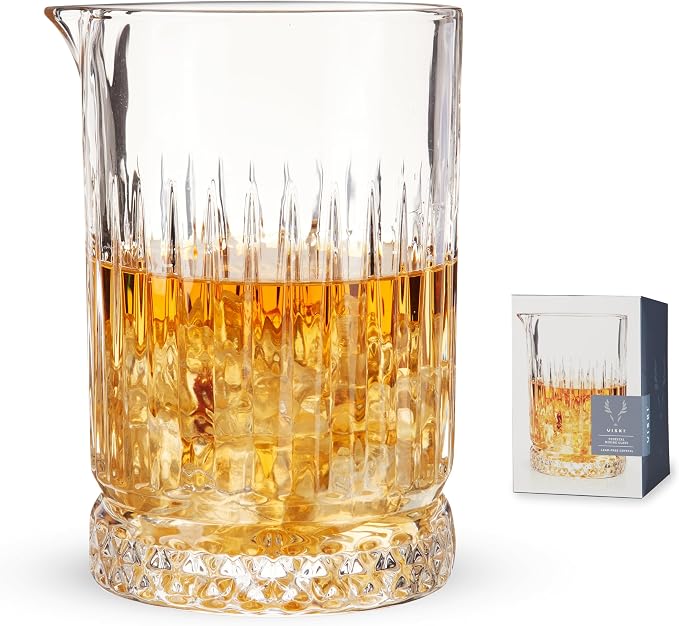 Viski Pedestal Crystal Cocktail Mixing Glass Perfect by VISKI