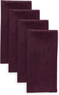 Solino Home Linen Cloth Napkins Set of 4-100% Pure Linen Chambray Burgundy Dinner Napkins 20 x 20 Inch for Valentines, Winter - Athena, Handcrafted and Machine Washable