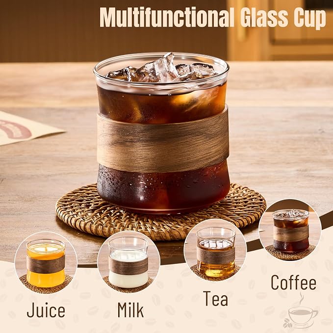 PARACITY Espresso Glasses Set of 2, 11.8 oz Clear Cups - Image 5