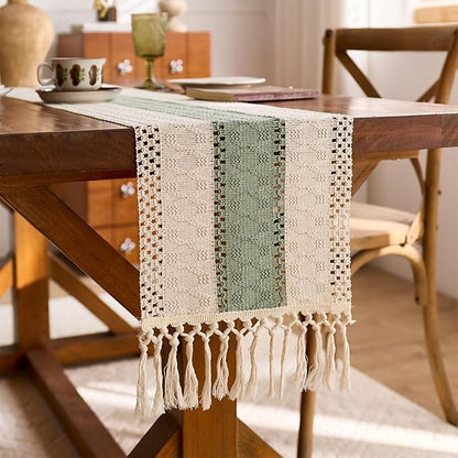 Sage Green Table Runner 90 Inches Long - Image 6