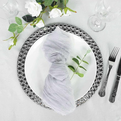 Efavormart 5 Pack 24"x19" Silver Gray Matte Gauze Cheesecloth Napkins, Soft - Image 7