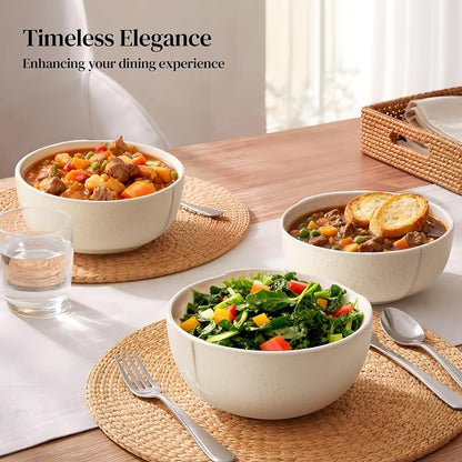 DOWAN 32 OZ Soup Bowls Set of 4, Dishwasher & Microwave Safe - Image 3