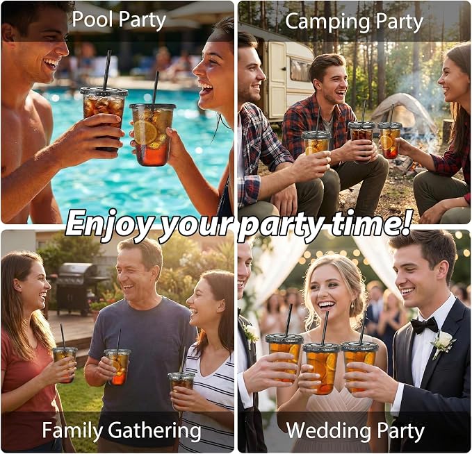 16oz Disposable Stemless Glasses - Image 5