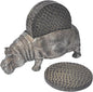 Hippo Coasters Set of 4 Full Size Rustic Coasters，Rustic Lake House Decor，Return to The Ancients Lodge Decor for The Home