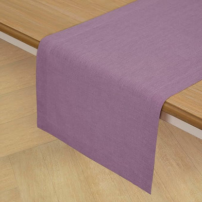 Solino Home 100% Pure Linen Table Runner Mulberry Woven, Fete 14 x 36 in | - Image 5