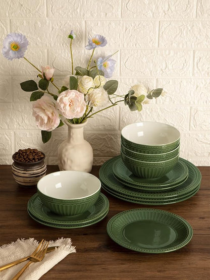 Famiware Ceramic Plates and Bowls Sets, Handmade Dishes Dinnerware - Image 2