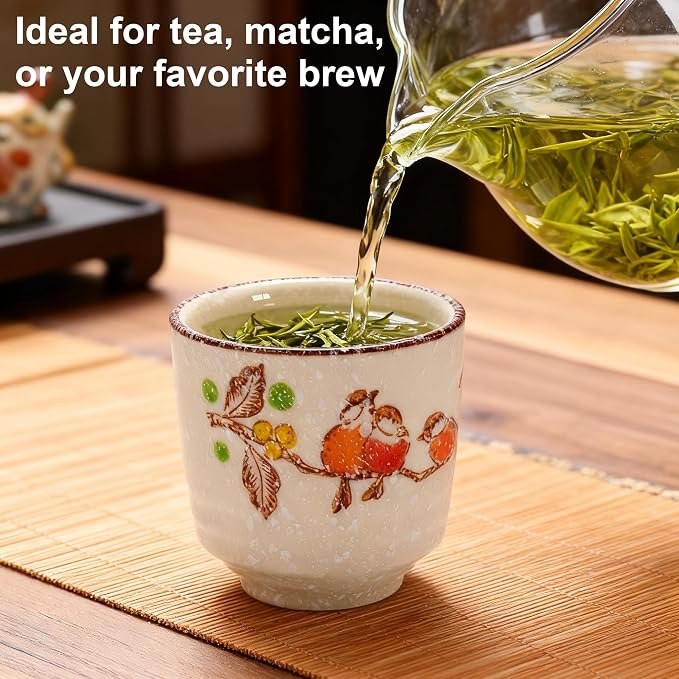 Japanese Tea Cups, 6 OZ Handless Matcha/Coffee Mug, Asian Teacup - Image 5