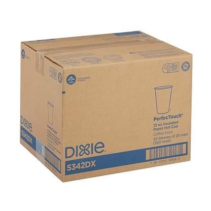 Dixie PerfecTouch 12 oz Paper Coffee Cups By GP PRO, Coffee Haze Design - Image 9