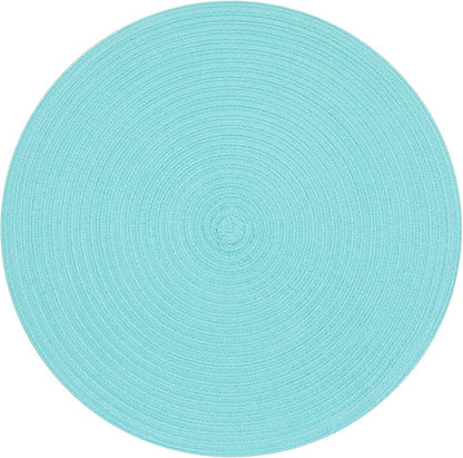 SHACOS Round Placemats Set of 4 Washable 15 inch Round Table Mats Cotton by SHACOS