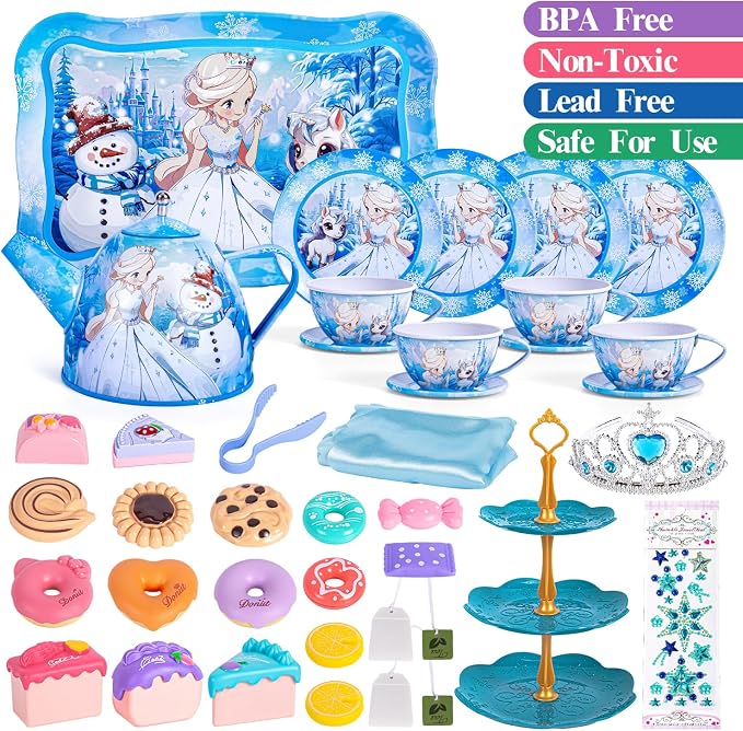 Hohosunlar Kids Tea Party Set for Little Girls Toddlers 3 4 5 6 7 8 | Princess - Image 7