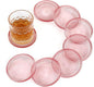 Modern Clear Glass Coaster Set of 8- Coffee Table Coasters, Crystal Coaster by Unknown