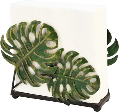 Modern Metal Leaves Design Napkin Holder by Owlgift