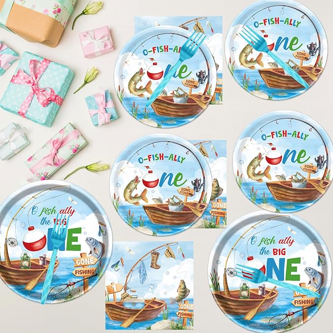 Rakuto Ofishally One Birthday Party Decorations, Serve 24 - Image 6