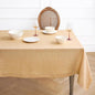 Solino Home Linen Tablecloth 60 x 90 Inch - 100% Pure Linen Golden Nugget Table Cloth for Rectangle Tables - Athena, Machine Washable Tablecloth for Spring, Easter
